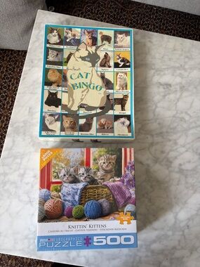 Knittin' Kittens 500-Piece Jigsaw Puzzle - Multicolor